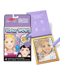 Malbuch mit Wasser zum Thema Makeup