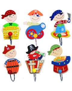 Wandhaken Pirat 6er Set