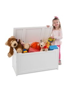 weiße Spielzeugkiste mit Deckel