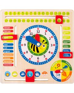 Jahresuhr für Kinder aus Holz