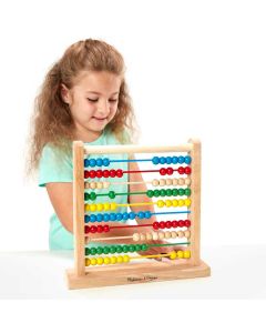 Abakus Rechenschieber aus Holz in großer standfester Ausführung