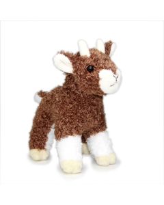 Mini Stofftier Ziege in Braun