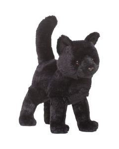 stehende schwarze Stofftier-Katze