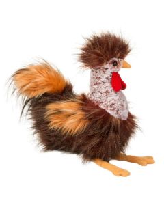 Stofftier Hahn Ricardo sitzend, mit Schlenkerbeinen