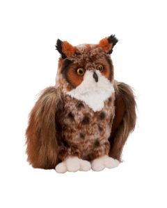 grosse Gehörnte Eule aus Plüsch