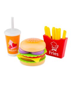 Spiellebensmittel-Set Fast Food aus Holz und Filz