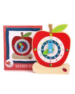 Lernuhr "Apfel" aus Holz