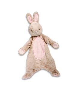 Schmusetier Hase in Braun mit rosafarbenen Akzenten