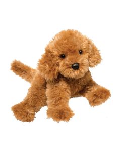 Stofftier Hund der Rasse Labradoodle oder Goldendoodle in der Farbe Caramel
