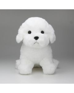 Kuscheltier Hund in Wei&szlig; der Hunderasse Malteser, Havaneser oder Bichon