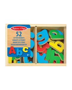 52 magnetische Holzbuchstaben 