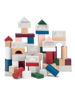 Bauklötze Set aus bunt lackiertem Holz