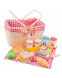 Spielset Korb mit Holzlebensmitteln
