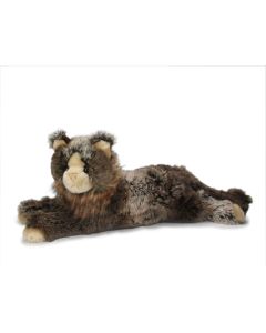 liegende Kuscheltier Maine Coon Katze in Braun