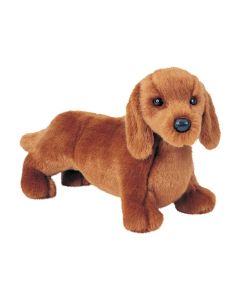 Stofftier Dackel mit rotbraunem Fell