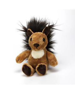 kleines Plüschtier Eichnörnchen sitzend in Braun von Schaffer