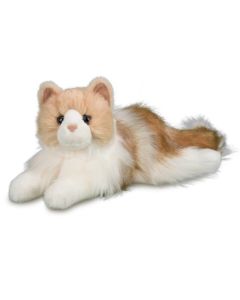 Plüschtier Katze der Rasse "Ragdoll" in Weiß, Beige, Braun