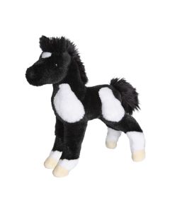 Kuscheltier Pferd schwarz weiß 25 cm