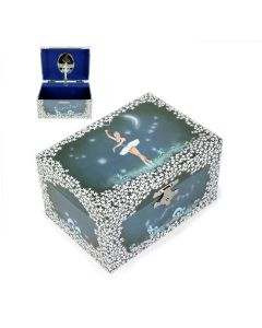 Schmuckkästchen Ballerina in Blau mit Musik