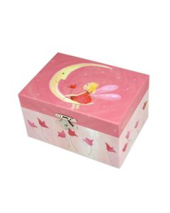 Musik-Schmuckkästchen Fee & Mond in Rosa