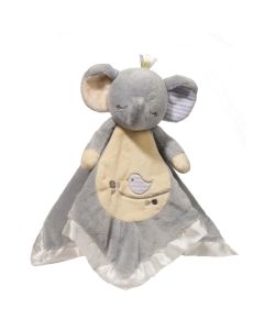 grau-beiges Kuscheltusch mit Elefantenkopf und Armen