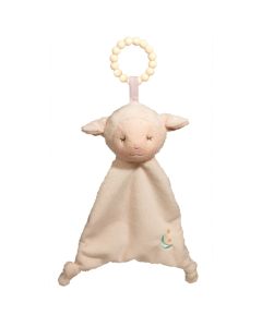 Kuscheltuch Lamm mit Knoten und Beissring
