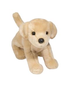 Kuscheltier Hund beige in stehender Pose.