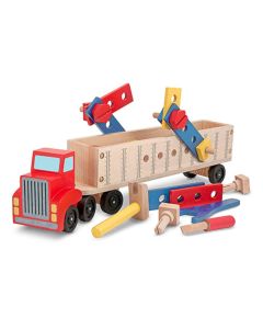 Holzlaster mit Spielzeug-Werkzeug