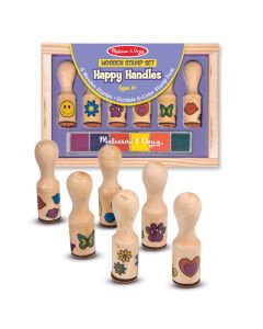 Kreativset mit 6 Stempeln mit Holzgriff