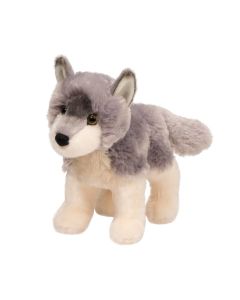 kleiner Stofftier Wolf in Grau-Beige