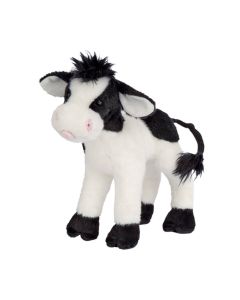Kleine Plüsch-Kuh in Schwarz-Weiß