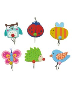 Wandhaken "Sommer-Tiere" 6er Set
