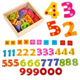 10er Set Magnetzahlen bunt Zahlen Holz magnetisch Holzzahlen Tafel Magnettafel 