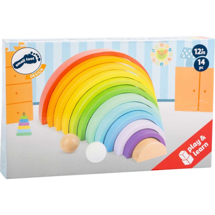 zum Selbermachen Holz-Stapel Regenbogen-Bausteine Jungen für Kinder Mä 