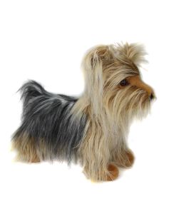 Yorkshire Terrier Kuscheltier Hund "Brenton" im realistischem Design in stehender Pose.