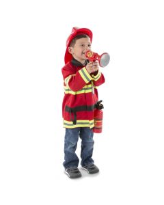 Kinderkostüm Feuerwehrmann in Rot