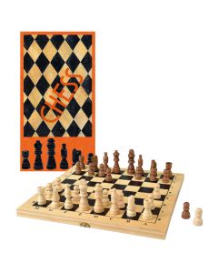 Schach aus Holz mit klappbarem Schachbrett