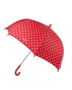 Playshoes Kinder Regenschirm rot weiße Punkte