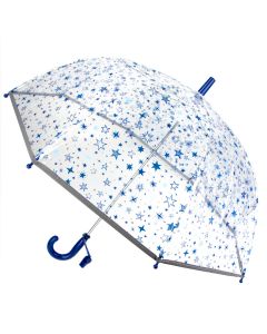 Regenschirm für Kinder durchsichtig mit Sternen