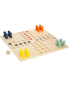 Ludo-Spiel aus Holz in extra großer Ausführung