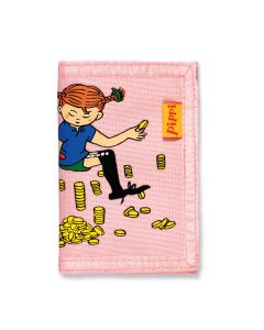 Kinder-Portemonnaie in Rosa mit Pippi Langstrumpf Motiven und mehreren Fächern