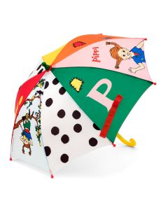 Kinderregenschirm in bunten Farben mit Pippi-Motiven