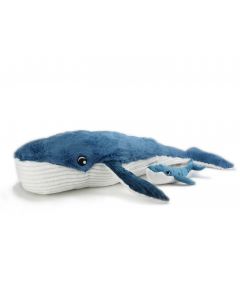 Großer Plüschtier Wal in Blau mit Baby