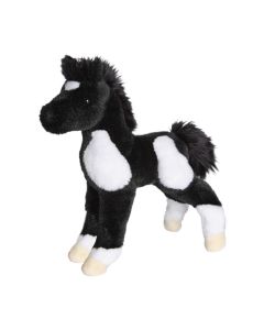 Kuscheltier Pferd schwarz weiß 25 cm