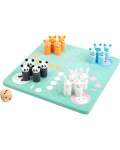 Ludo Kinderspiel in Pastell mit Tieren