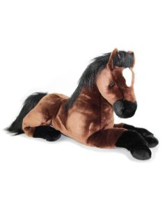 Kuscheltier Pferd Bay Horse "Zoe" groß braun liegend 62 cm 