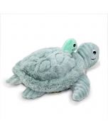 Plüsch-Schildkröte in Mint-Grün mit Babyschildkröte im Panzer